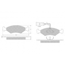 PF10281 PROCODIS FRANCE Комплект тормозных колодок, дисковый тормоз