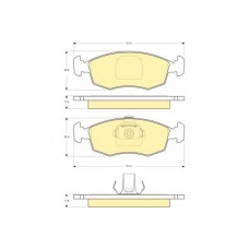 6114432 GIRLING Комплект тормозных колодок, дисковый тормоз