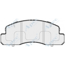 PAD870 APEC Комплект тормозных колодок, дисковый тормоз