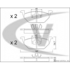 V10-8109 VEMO/VAICO Комплект тормозных колодок, дисковый тормоз