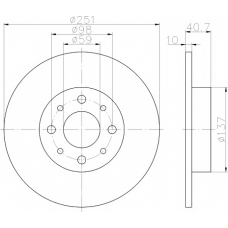 8DD 355 116-441 HELLA PAGID Тормозной диск