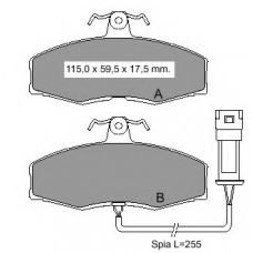 832590 Vema Комплект тормозных колодок, дисковый тормоз