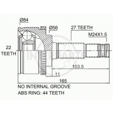 OJ-0181 InterParts Шарнирный комплект, приводной вал