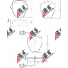 37162 ABS Комплект тормозных колодок, дисковый тормоз