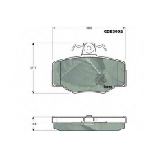 GDB3092 TRW Комплект тормозных колодок, дисковый тормоз