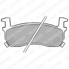 LP635 DELPHI Комплект тормозных колодок, дисковый тормоз