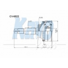 CV-6522 KAVO PARTS Шарнирный комплект, приводной вал