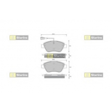 BD S361P STARLINE Комплект тормозных колодок, дисковый тормоз