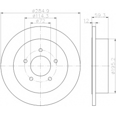 92194003 TEXTAR Тормозной диск