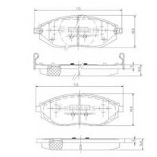 N3600916 NIPPARTS Комплект тормозных колодок, дисковый тормоз
