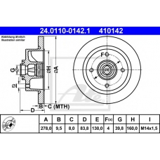 24.0110-0142.1 ATE Тормозной диск