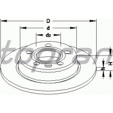 107 629 TOPRAN Тормозной диск