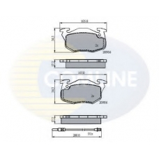 CBP21615 COMLINE Комплект тормозных колодок, дисковый тормоз