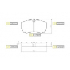 BD S432 STARLINE Комплект тормозных колодок, дисковый тормоз