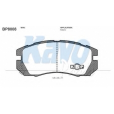 BP-8008 KAVO PARTS Комплект тормозных колодок, дисковый тормоз