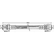 FBH6335 FIRST LINE Тормозной шланг