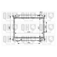 QER2505 QUINTON HAZELL Радиатор, охлаждение двигателя