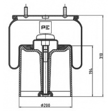 084.083-73A PE Automotive Кожух пневматической рессоры