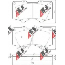 37420 ABS Комплект тормозных колодок, дисковый тормоз