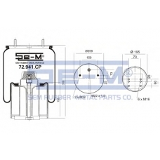 72.941.CP SEM LASTIK Кожух пневматической рессоры
