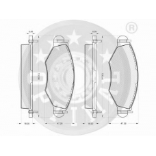 64320 OPTIMAL Комплект тормозных колодок, дисковый тормоз