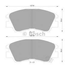 0 986 AB2 013 BOSCH Комплект тормозных колодок, дисковый тормоз