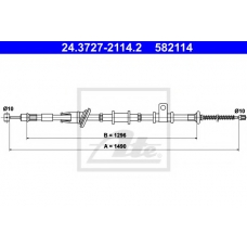 24.3727-2114.2 ATE Трос, стояночная тормозная система