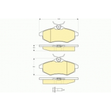 6114951 GIRLING Комплект тормозных колодок, дисковый тормоз