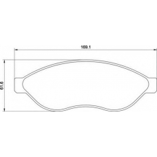 363700201657 MAGNETI MARELLI Комплект тормозных колодок, дисковый тормоз