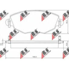 37215 OE ABS Комплект тормозных колодок, дисковый тормоз