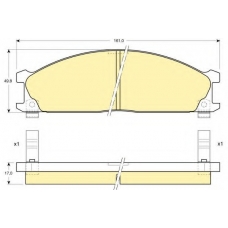 6107669 GIRLING Комплект тормозных колодок, дисковый тормоз