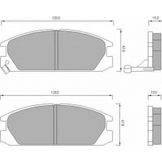 496881 ROULUNDS Комплект тормозных колодок, дисковый тормоз