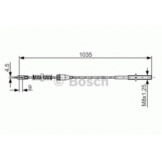 1 987 477 307 BOSCH Трос, стояночная тормозная система