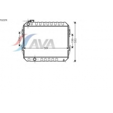 TO2374 AVA Радиатор, охлаждение двигателя
