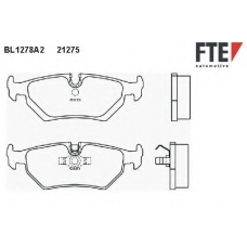 BL1278A2 FTE Комплект тормозных колодок, дисковый тормоз