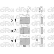 822-009-1 CIFAM Комплект тормозных колодок, дисковый тормоз