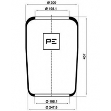 084.022-70A PE Automotive Кожух пневматической рессоры