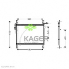 94-5078 KAGER Конденсатор, кондиционер