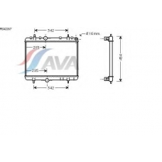 PEA2267 AVA Радиатор, охлаждение двигателя