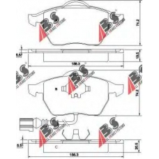 37133 OE ABS Комплект тормозных колодок, дисковый тормоз