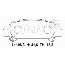 IBR-1703 IPS Parts Комплект тормозных колодок, дисковый тормоз