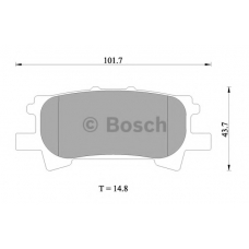 0 986 AB1 412 BOSCH Комплект тормозных колодок, дисковый тормоз