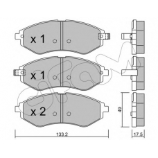 822-508-1 CIFAM Комплект тормозных колодок, дисковый тормоз