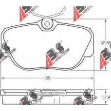 36660 ABS Комплект тормозных колодок, дисковый тормоз