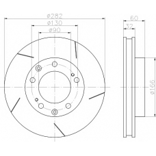 MDC1278L MINTEX Тормозной диск