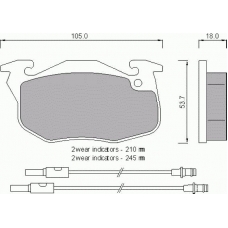 769481 ROULUNDS Комплект тормозных колодок, дисковый тормоз