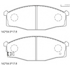 KD1246 ASIMCO Комплект тормозных колодок, дисковый тормоз
