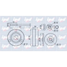 15-3465 IPD Паразитный / ведущий ролик, поликлиновой ремень