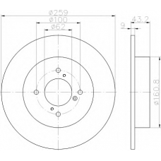 8DD 355 117-301 HELLA Тормозной диск