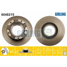 6048215 GIRLING Тормозной диск